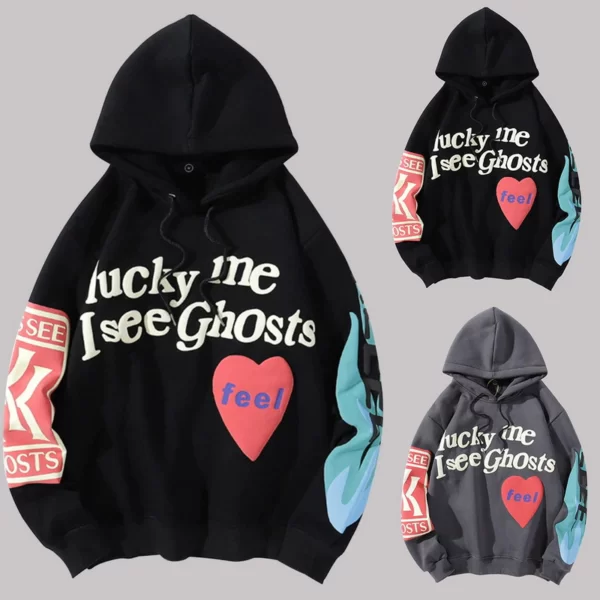 Lucky Me I See Ghost Hip Hop Hoodie