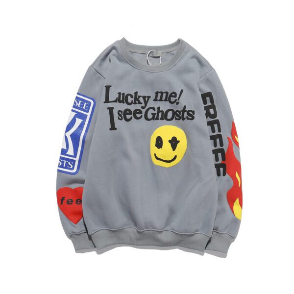 lucky me i see ghost print hoodie