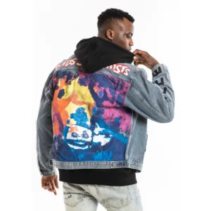 Kanye West KIDS SEE GHOSTS Graffiti Mens Jeans Jackets