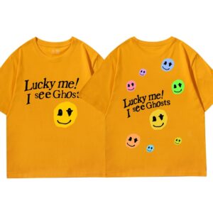 Lucky Me I See Ghosts Graphics Short Sleeve T Shirt