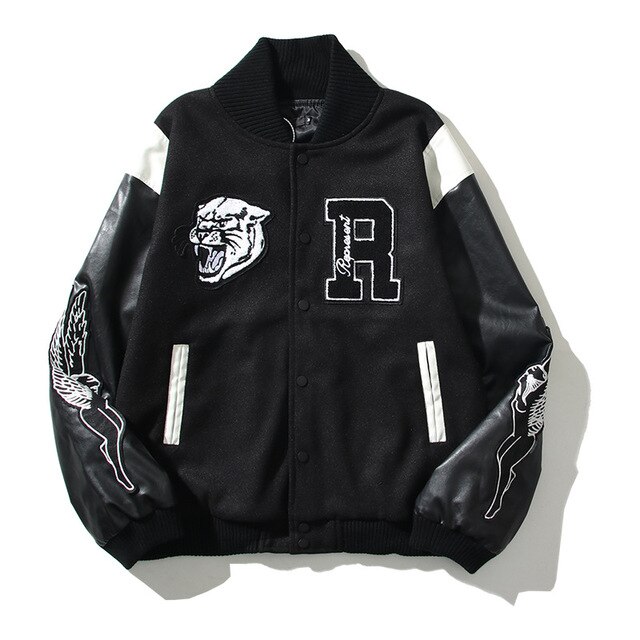 Kanye West Leather Baseball Jacket | Black Kanye Bomber Jacket