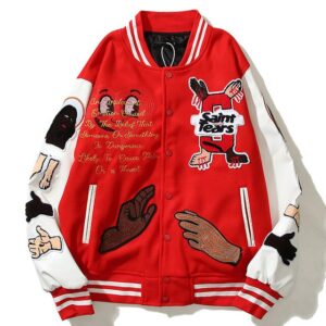 Retro Embroidery Kanye Bomber Jackets